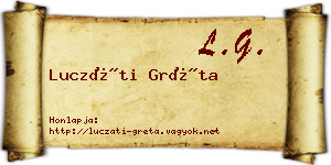 Luczáti Gréta névjegykártya